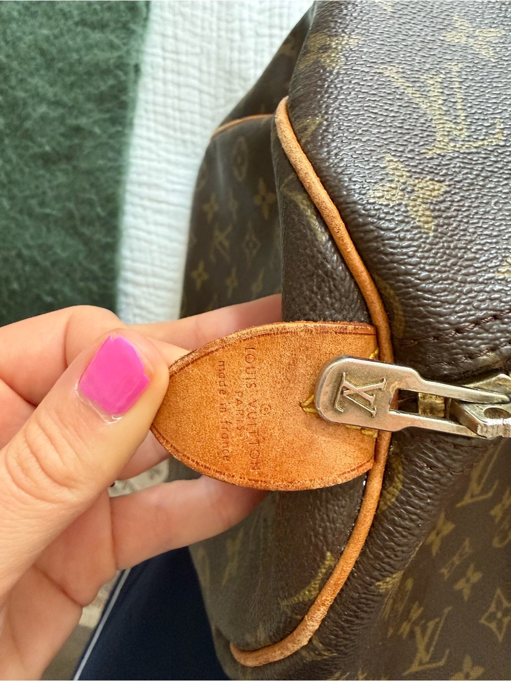 Louis Vuitton Keepall Brown Monogram Canvas Duffel with Tan Leather Trim - Picture 3 of 5